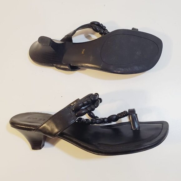 Ann Marino Black Sandals Size 7 - Picture 6 of 9